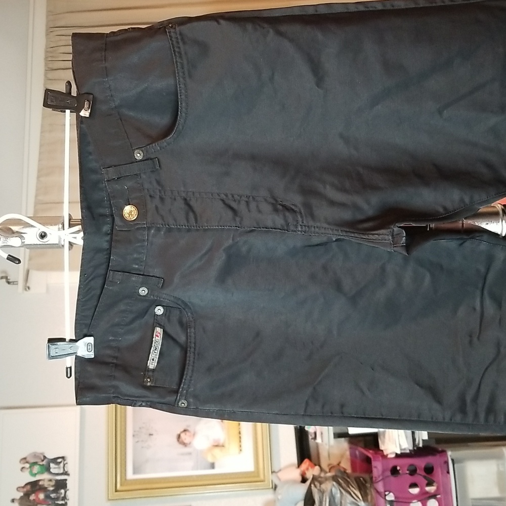 Shiny Jeans, Wet Look By Hollywood, Sz 32 - image 2